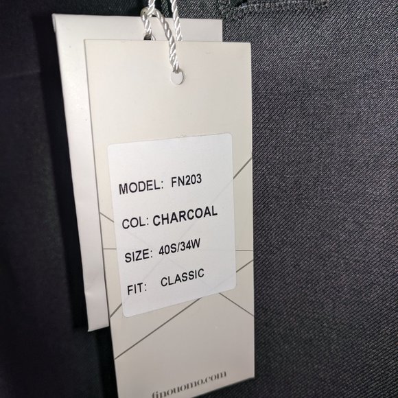 Men's Black Classic Fit Fashion Suit (2-Piece) 38L - Picture 6 of 7